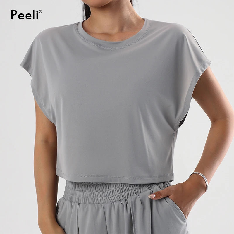 Loose Cropped Yoga Top
